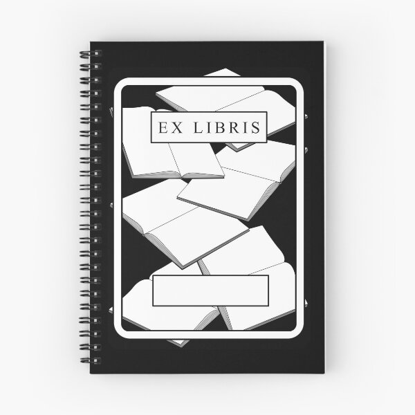 Item preview, Custom monochrome black-and-white bookplate  designed and sold by drawingKatarina.