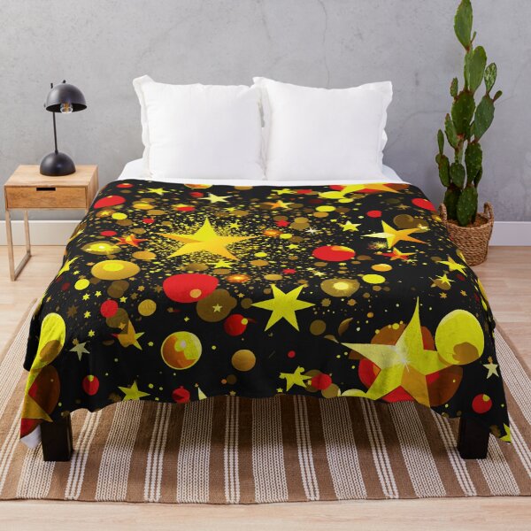 Item preview, Vibrant Stars Red Yellow Background Cosmic Celebration Design designed and sold by Rostislav Bouda.