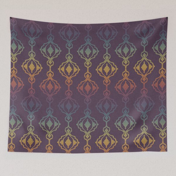 Item preview, Dacha Arabesque Pattern - Fig + Rainbow Sunset designed and sold by Irene Estelle.