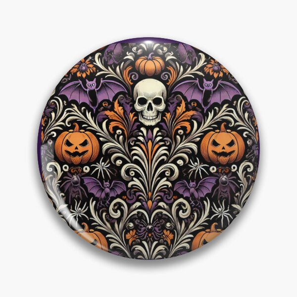 Item preview, Halloween Damask Pumpkins, Skulls & Bats  designed and sold by DesignsByPrnces.