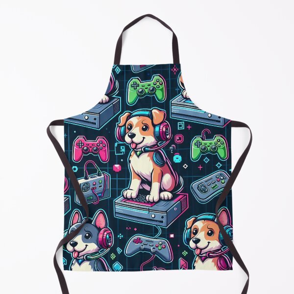 Item preview, Gamer Dogs Fun Pattern designed and sold by JavisSRDesign.