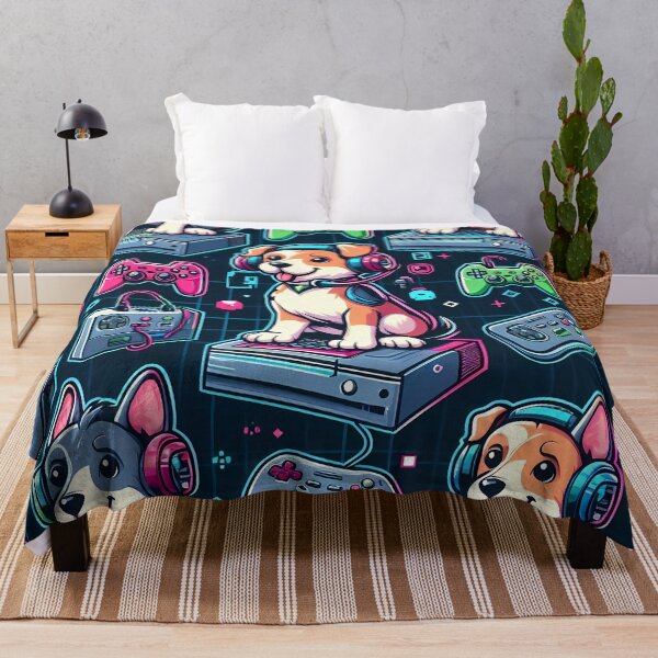 Item preview, Gamer Dogs Fun Pattern designed and sold by JavisSRDesign.
