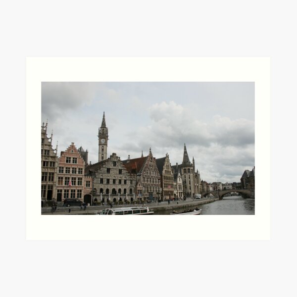 The Graslei, Ghent Art Print
