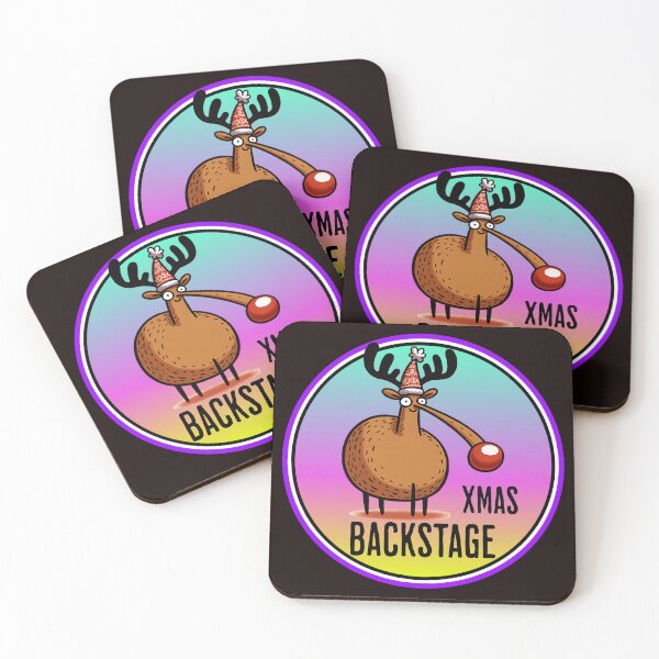 Item preview, Diseño divertido de dibujos animados de renos "Xmas Backstage" designed and sold by SportyAndArtful.