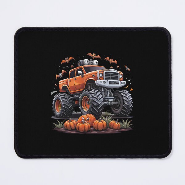 Item preview, Halloween Offroad Monster Truck Riding on Pumpkins - Spooky Adventure Art designed and sold by Colorful-Garden.