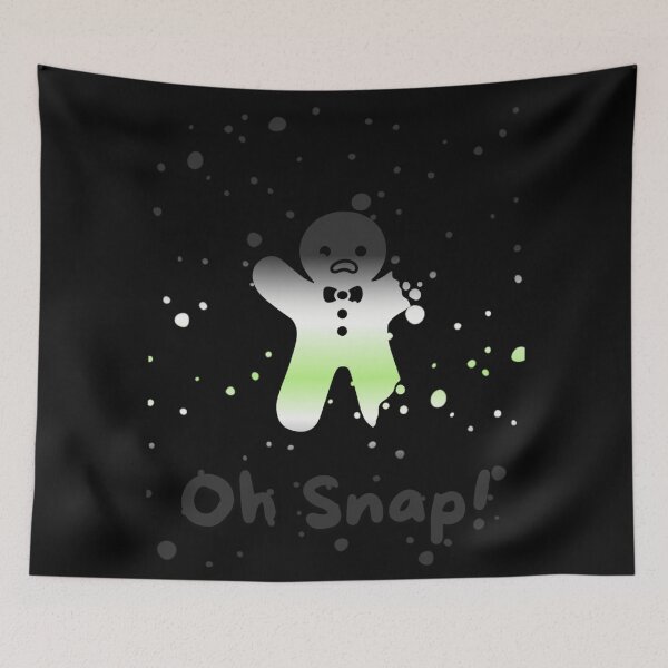 Item preview, Agender Flag Oh Snap Gingerbread person with broken limbs Graphic, Christmas t-shirts, Funny Elf Tees, Funny Xmas t-shirts, broken gingerbread person designed and sold by PrideBeProud.