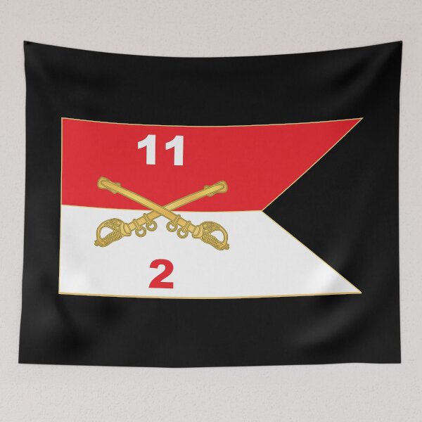 Aperçu de l'œuvre 2e Escadron, 11e Régiment de Cavalerie Blindée - Guidon créée et vendue par Military Insignia Products.