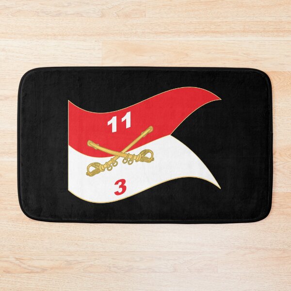 Artikelvorschau, 3. Schwadron, 11. Panzerkavallerieregiment - Guidon - Winken entworfen und verkauft von Military Insignia Products.