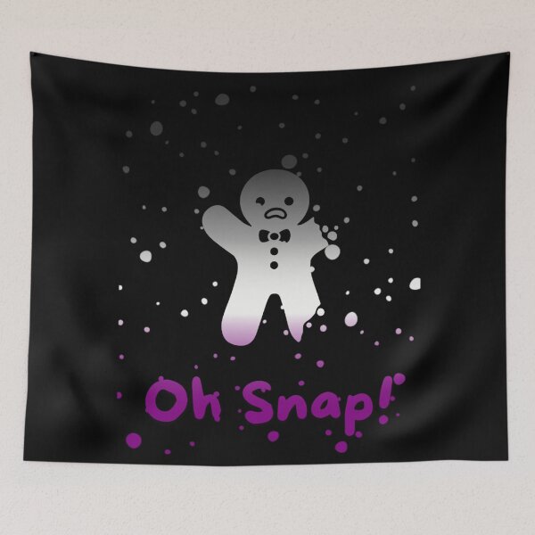 Item preview, Asexual Flag Oh Snap Gingerbread person with broken limbs Graphic, Christmas t-shirts, Funny Elf Tees, Funny Xmas t-shirts, broken gingerbread person designed and sold by PrideBeProud.
