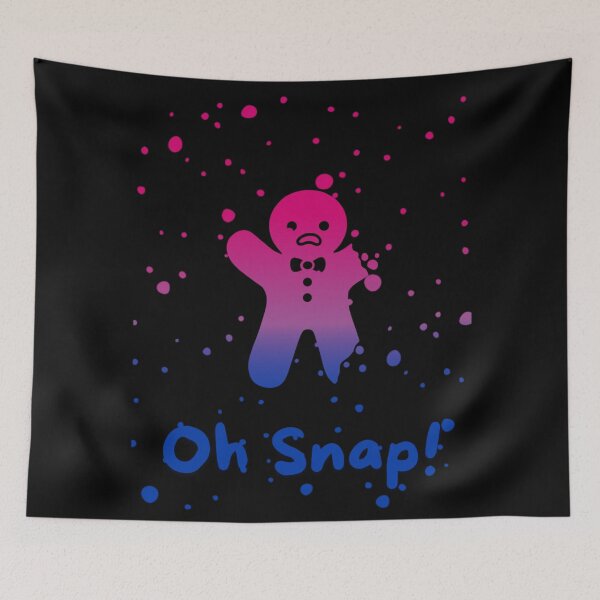 Item preview, Bisexual Flag Oh Snap Gingerbread person with broken limbs Graphic, Christmas t-shirts, Funny Elf Tees, Funny Xmas t-shirts, broken gingerbread person designed and sold by PrideBeProud.