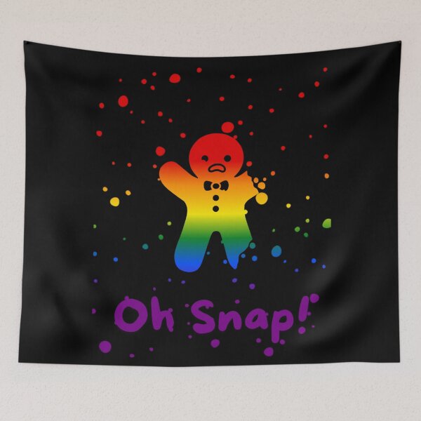 Item preview, Classic Flag Oh Snap Gingerbread person with broken limbs Graphic, Christmas t-shirts, Funny Elf Tees, Funny Xmas t-shirts, broken gingerbread person designed and sold by PrideBeProud.
