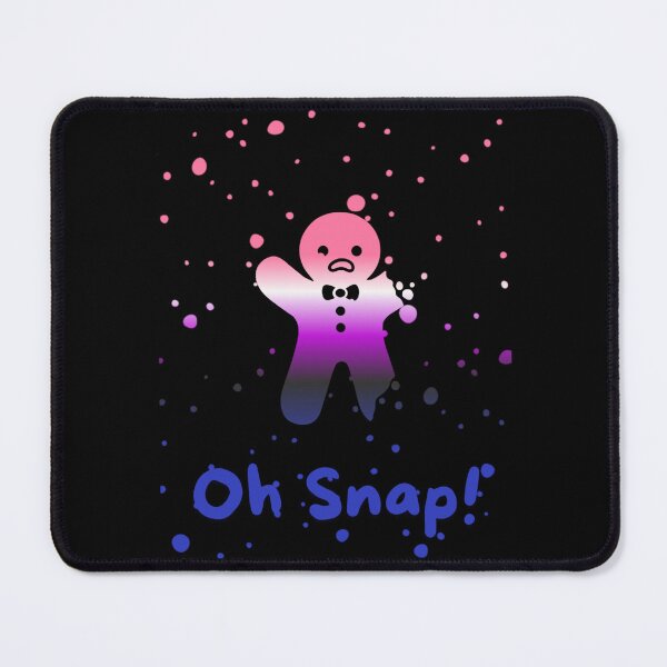 Item preview, Genderfluid Flag Oh Snap Gingerbread person with broken limbs Graphic, Christmas t-shirts, Funny Elf Tees, Funny Xmas t-shirts, broken gingerbread person designed and sold by PrideBeProud.