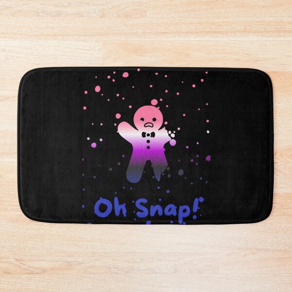 Item preview, Genderfluid Flag Oh Snap Gingerbread person with broken limbs Graphic, Christmas t-shirts, Funny Elf Tees, Funny Xmas t-shirts, broken gingerbread person designed and sold by PrideBeProud.