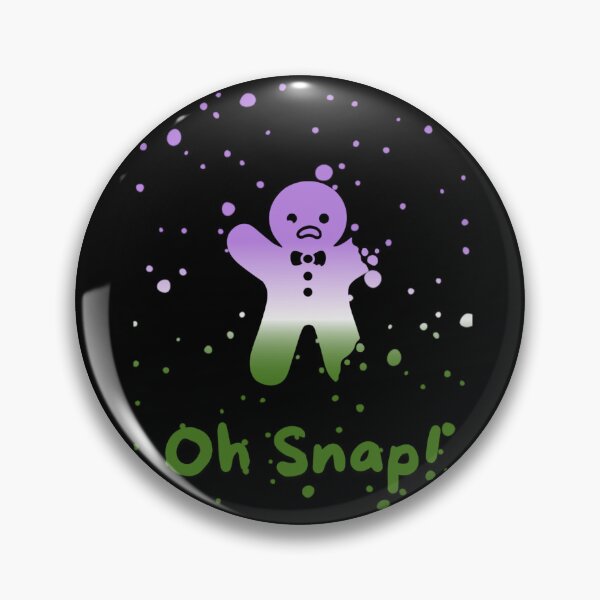 Item preview, Genderqueer Flag Oh Snap Gingerbread person with broken limbs Graphic, Christmas t-shirts, Funny Elf Tees, Funny Xmas t-shirts, broken gingerbread person designed and sold by PrideBeProud.
