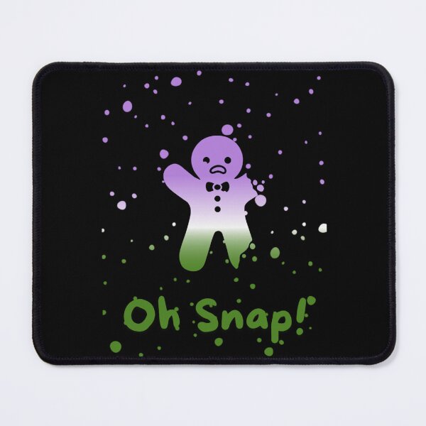 Item preview, Genderqueer Flag Oh Snap Gingerbread person with broken limbs Graphic, Christmas t-shirts, Funny Elf Tees, Funny Xmas t-shirts, broken gingerbread person designed and sold by PrideBeProud.