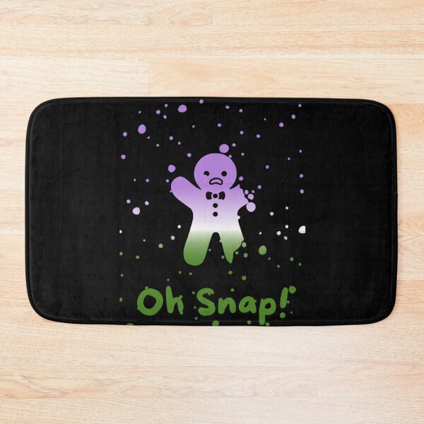 Item preview, Genderqueer Flag Oh Snap Gingerbread person with broken limbs Graphic, Christmas t-shirts, Funny Elf Tees, Funny Xmas t-shirts, broken gingerbread person designed and sold by PrideBeProud.