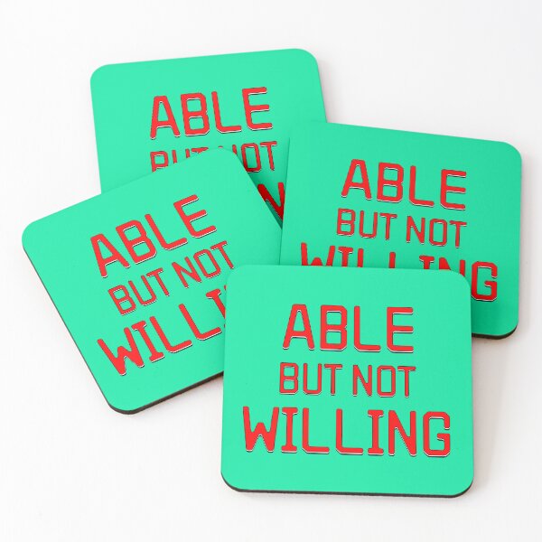 Item preview, Able But Not Willing designed and sold by BoxcarApparel.