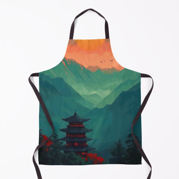 Item preview, Pagoda in Green Mountains designed and sold by KCrowDesigns.
