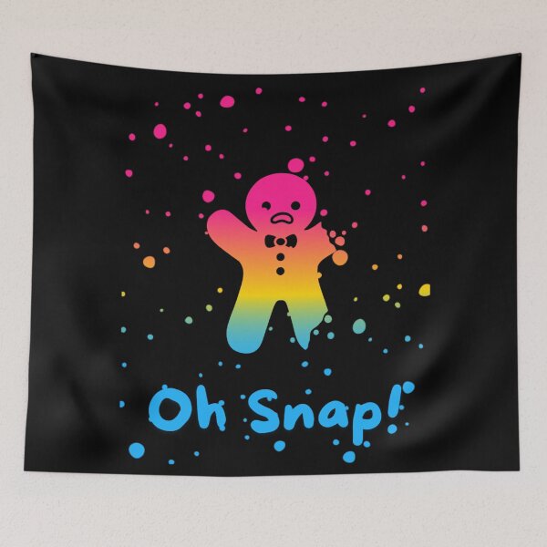 Item preview, Pansexual Flag Oh Snap Gingerbread person with broken limbs Graphic, Christmas t-shirts, Funny Elf Tees, Funny Xmas t-shirts, broken gingerbread person designed and sold by PrideBeProud.