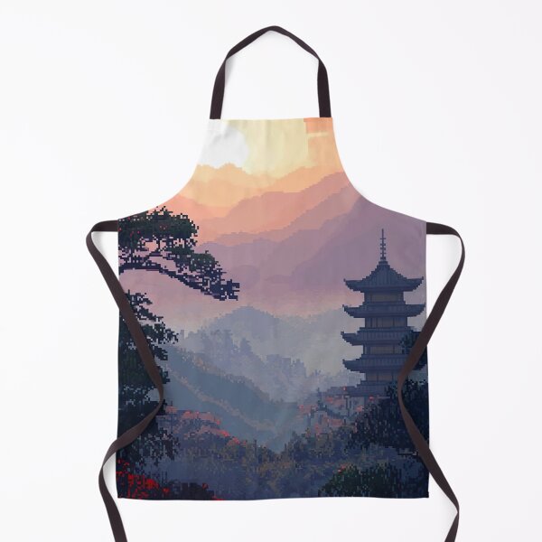 Item preview, Sunset Pagoda in Mountains designed and sold by KCrowDesigns.