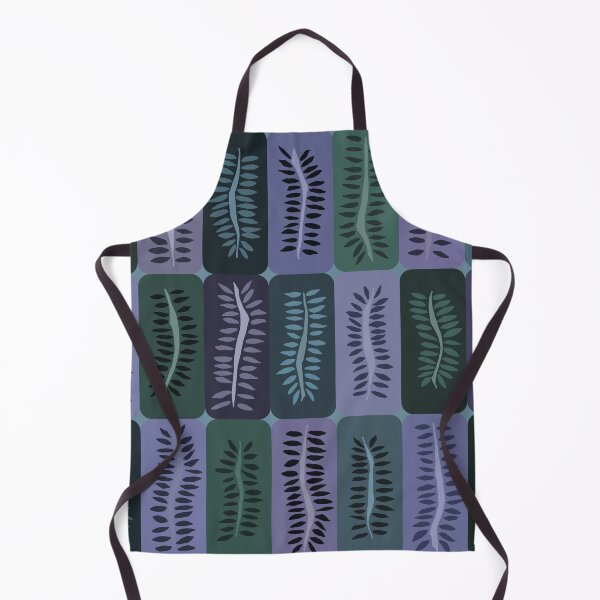 Item preview, Confident Purple and Dark Green Hand Drawn Dancing Ferns Pattern designed and sold by schorrnuff.