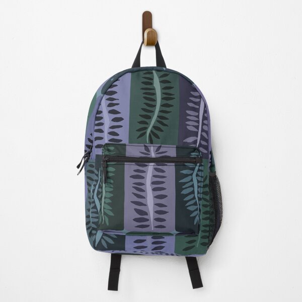Item preview, Confident Purple and Dark Green Hand Drawn Dancing Ferns Pattern designed and sold by schorrnuff.