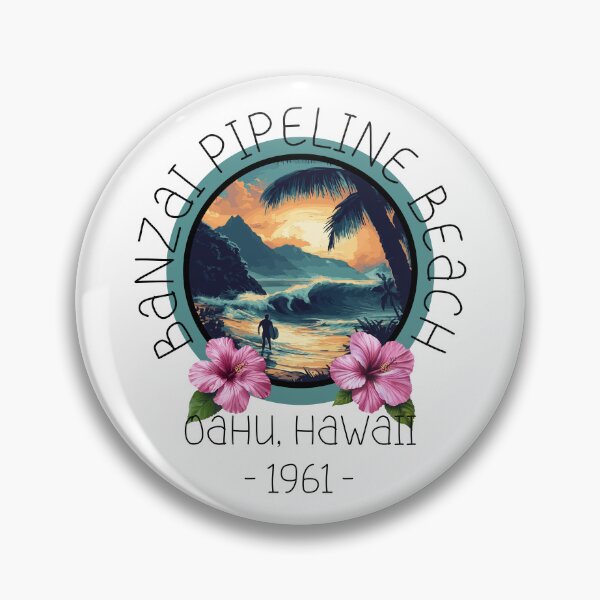 Artikelvorschau, Banzai Pipeline Beach – Oahu, Hawaii (mit schwarzer Schrift) entworfen und verkauft von VelvetRoom.