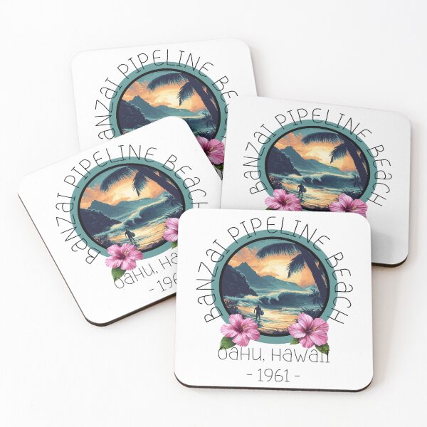 Item preview, Banzai Pipeline Beach - Oahu Hawaii (with Black Lettering) designed and sold by VelvetRoom.