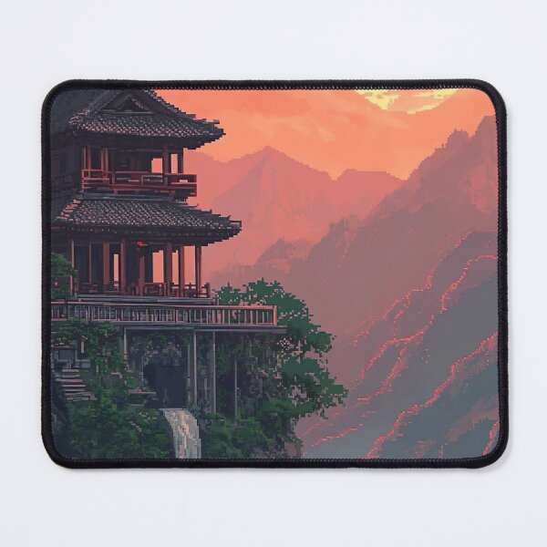 Item preview, Waterfall Pagoda at Sunset designed and sold by KCrowDesigns.