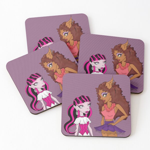 Item preview, Draculaura and Clawdeen designed and sold by CrackedCrown-Co.