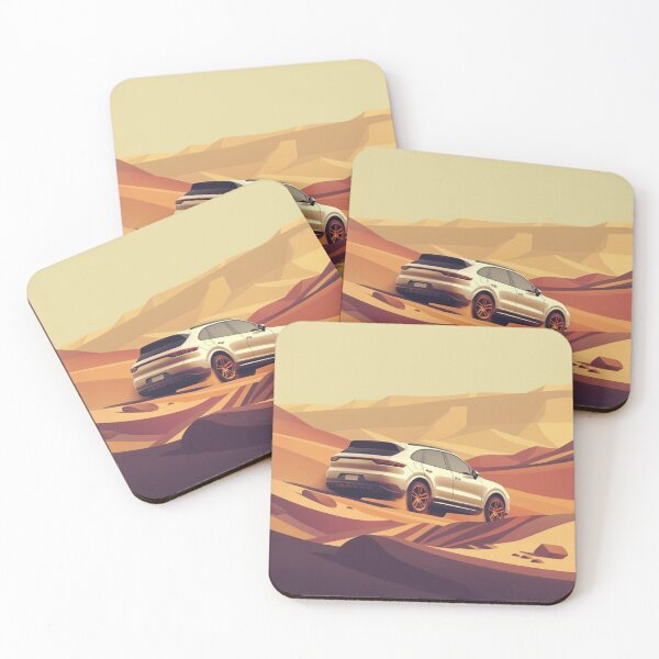 Item preview, Porsche Cayenne graphic desert travel poster designed and sold by blackdogshop.