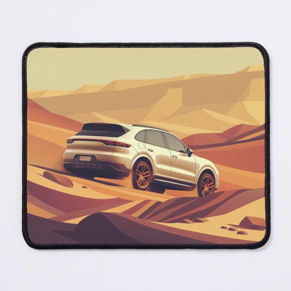 Item preview, Porsche Cayenne graphic desert travel poster designed and sold by blackdogshop.