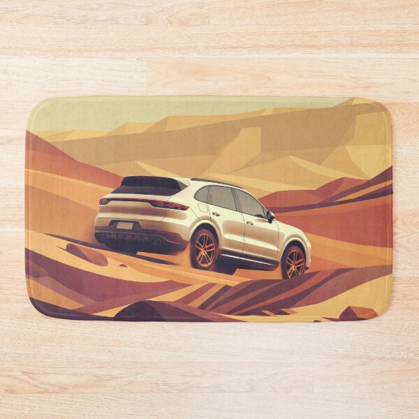 Artikelvorschau, Porsche Cayenne grafisches Wüstenreiseplakat entworfen und verkauft von blackdogshop.