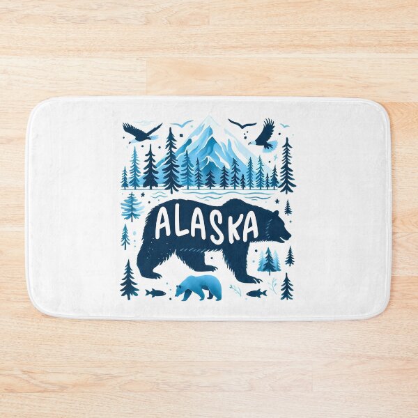 Item preview, Alaska Collage Bear Fish Nature designed and sold by HowToCanadian.