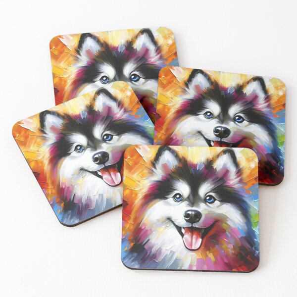 Item preview, Pomsky Dog Portrait Acrylic Art Print Pet Portrait Gifts for Dog Lovers designed and sold by Puppy Puzzles Plus.
