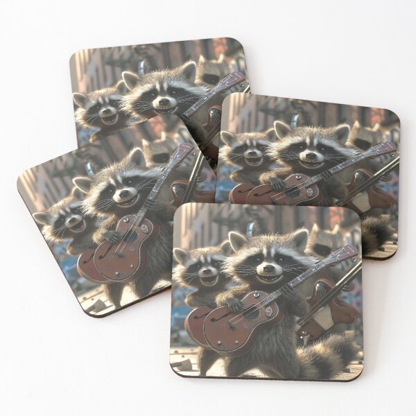 Item preview, Mischievous Raccoon Band designed and sold by cute-animals99.