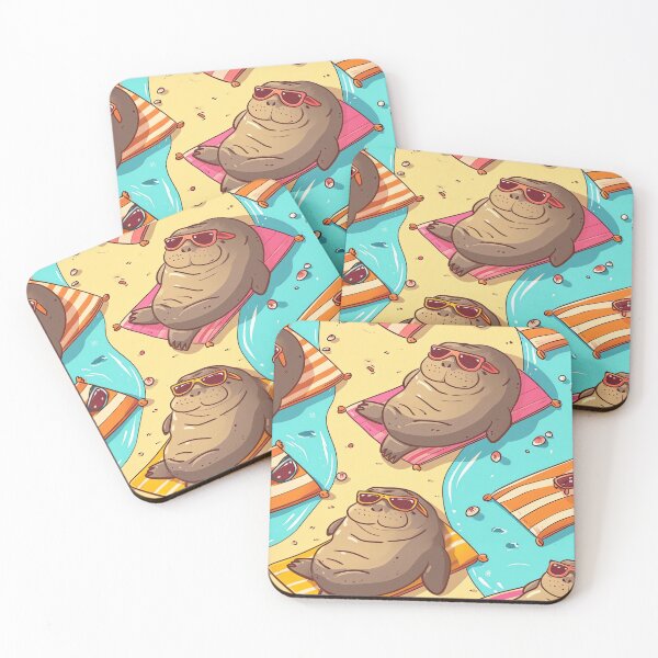 Item preview, Sunny Walrus Beach Day designed and sold by cute-animals99.