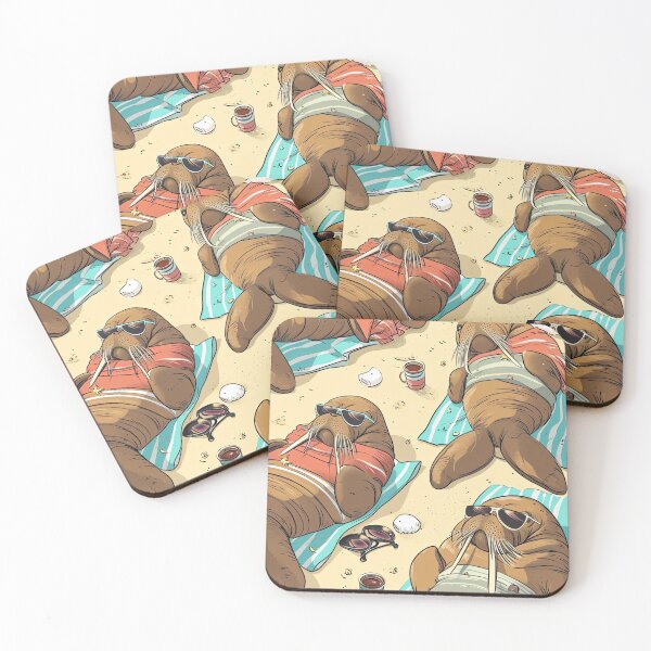 Item preview, Beachy Walrus Fun designed and sold by cute-animals99.