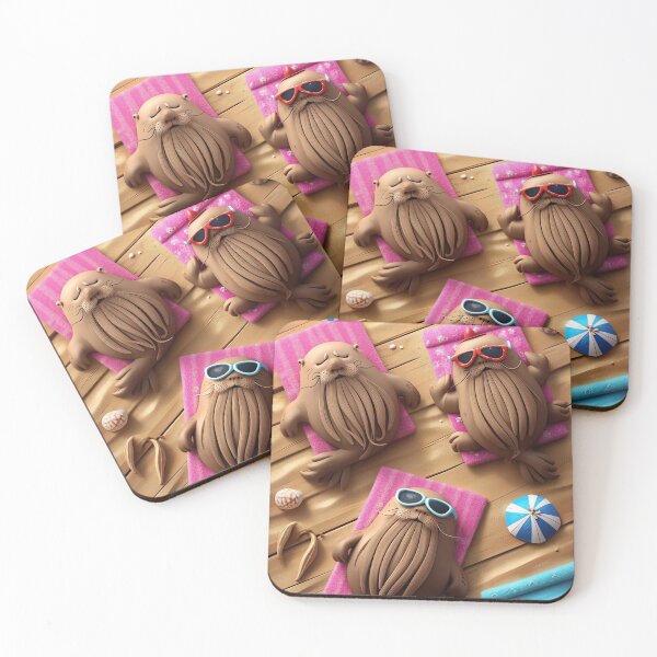 Item preview, Sunny Walrus Beach Day designed and sold by cute-animals99.