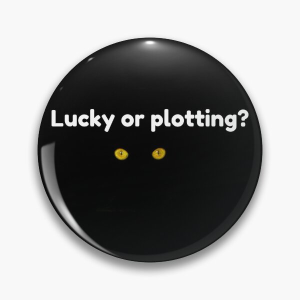 Item preview, Lucky Or Plotting Black Cat designed and sold by littlenestlife.