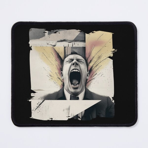 Item preview, Screaming Exhausted Man Overwhelmed by Life Struggles designed and sold by Hungry-Murphy.
