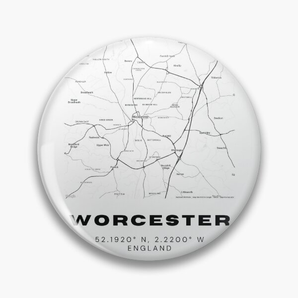 Artikelvorschau, Worcester Koordinatenkarte | Minimalistische Schwarz-Weiß-Kunst entworfen und verkauft von RM-Journey.