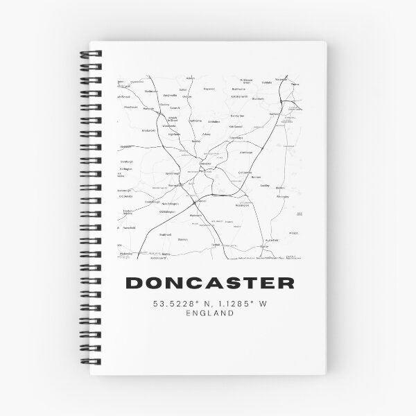 Item preview, Minimalist Doncaster Map Art | Black and White Coordinates Print designed and sold by RM-Journey.