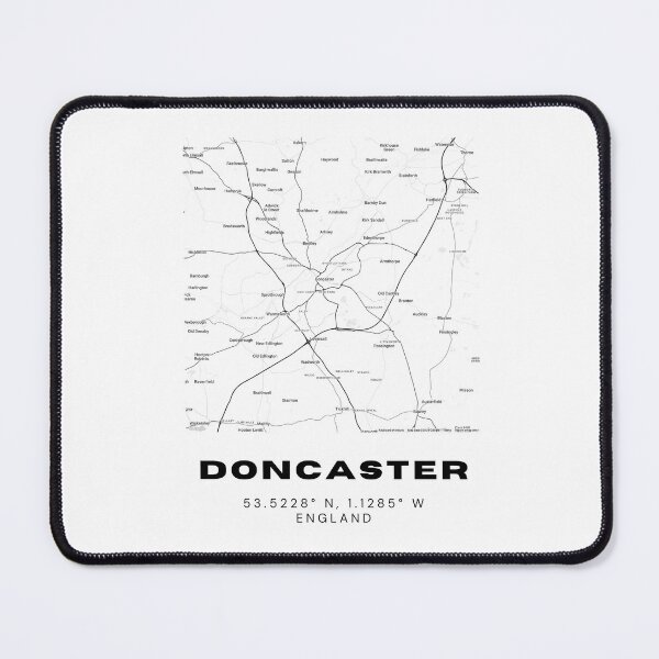 Item preview, Minimalist Doncaster Map Art | Black and White Coordinates Print designed and sold by RM-Journey.