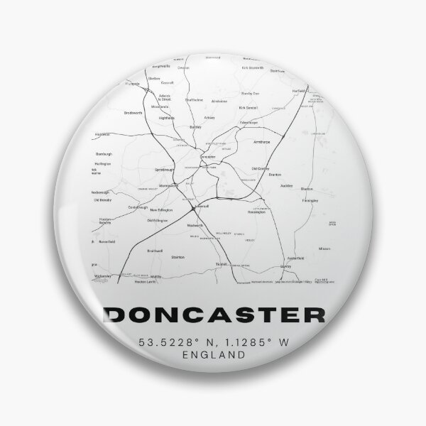 Item preview, Minimalist Doncaster Map Art | Black and White Coordinates Print designed and sold by RM-Journey.