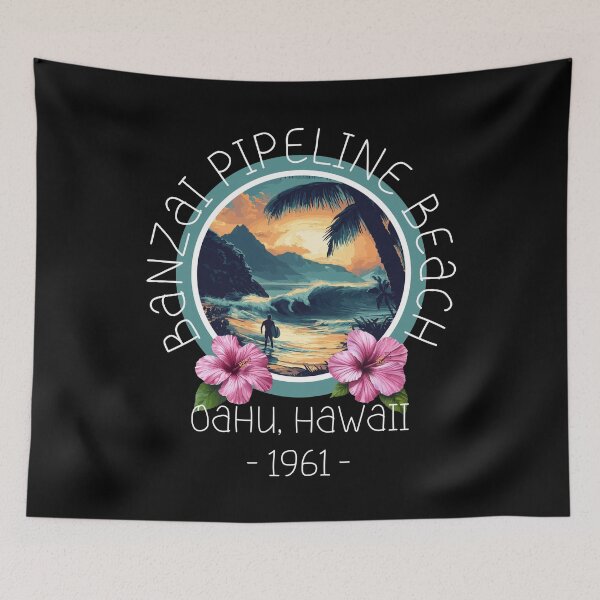 Item preview, Banzai Pipeline Beach - Oahu Hawaii (with White Lettering) designed and sold by VelvetRoom.