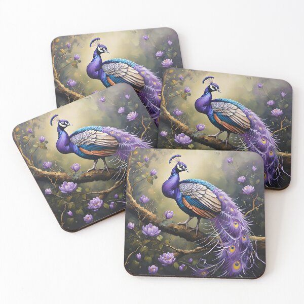 Item preview, Purple peacock designed and sold by Myfeathers.