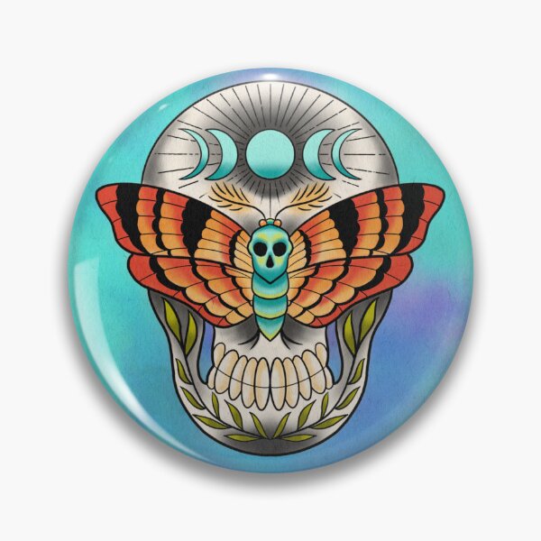 Item preview, Moth Skull Moon designed and sold by MadeByJenBlack.
