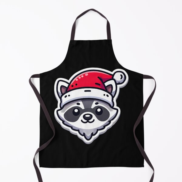 Item preview, Mapache con gorro de Papá Noel: ¡ternura navideña! designed and sold by Linework Studio.