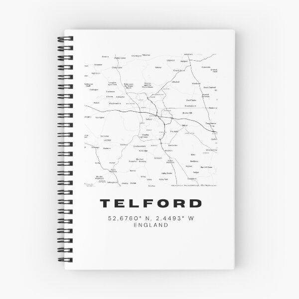 Item preview, Telford Coordinates Map Print | Minimalist Black and White Art designed and sold by RM-Journey.